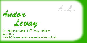 andor levay business card